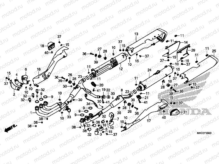 F-28 EXHAUST MUFFLER