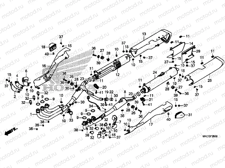 F-28 EXHAUST MUFFLER