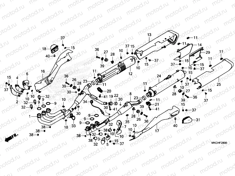 F-28 EXHAUST MUFFLER