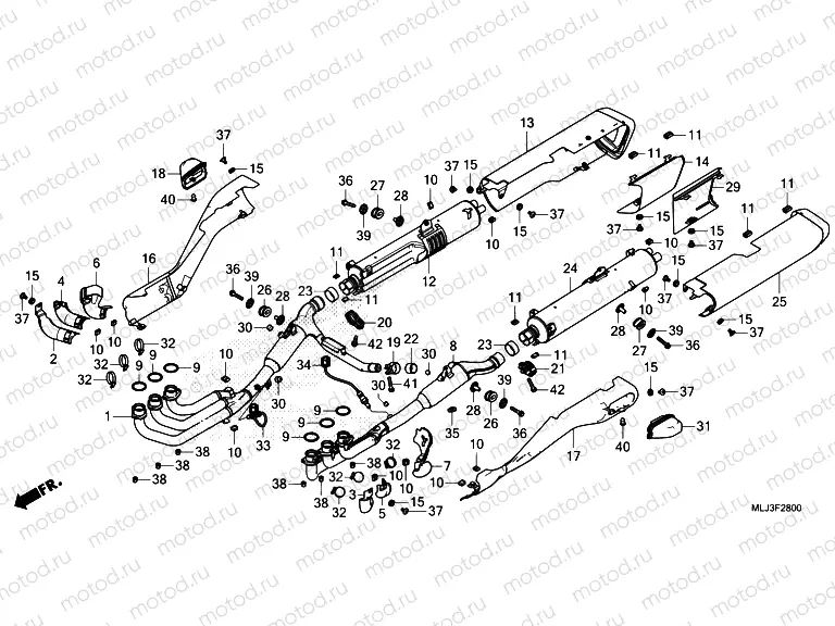 F-28 EXHAUST MUFFLER