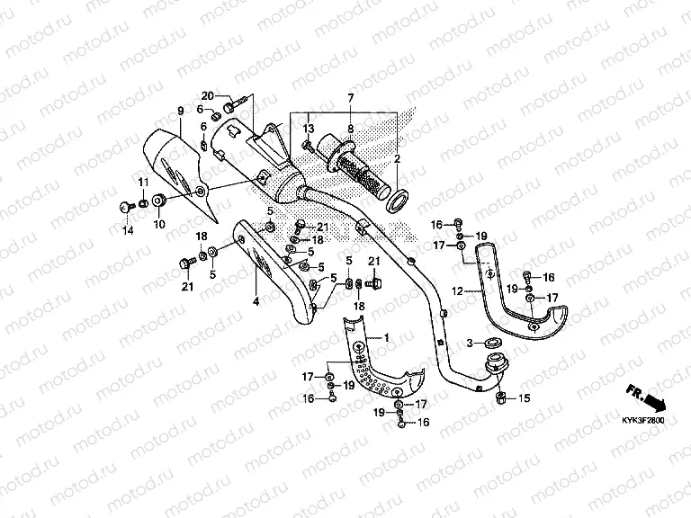 F-28 EXHAUST MUFFLER