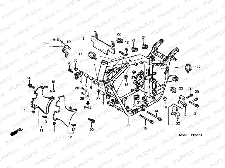 F-28 FRAME HOUSING