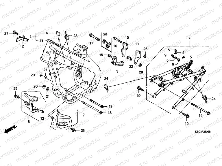 F-28 FRAME HOUSING