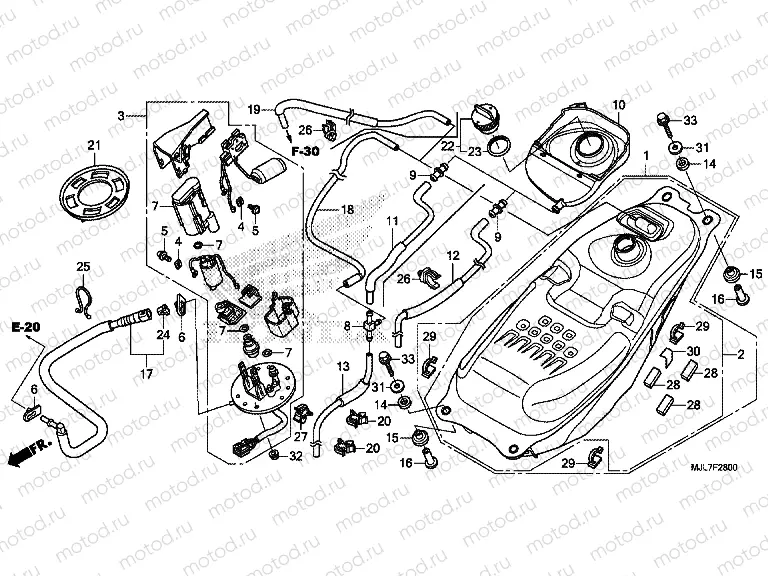 F-28 FUEL TANK / FUEL PUMP