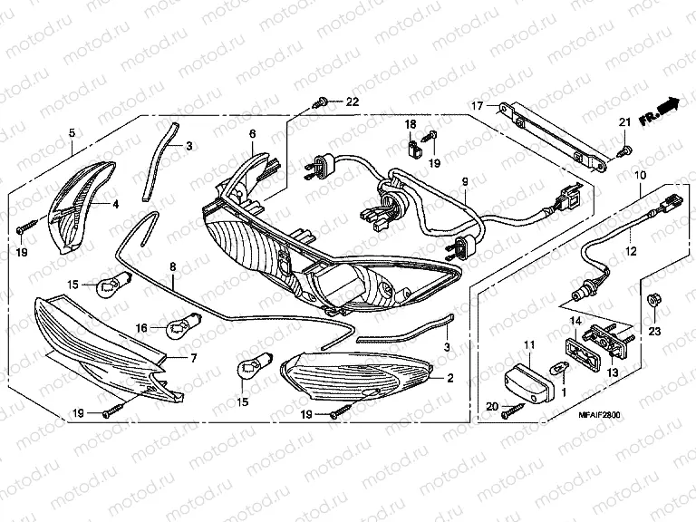 F-28 REAR COMBINATION LAMP