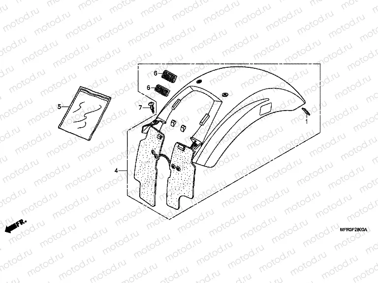 F-28 REAR FENDER