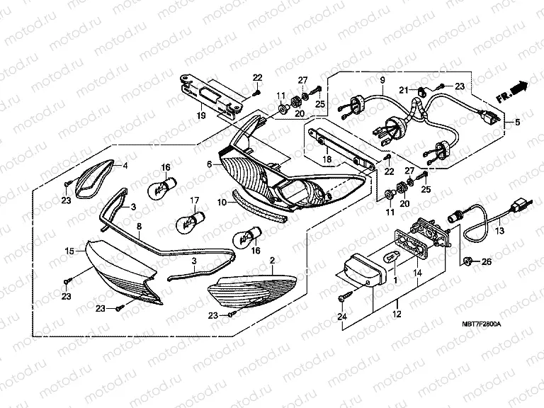 F-28 REAR LAMP
