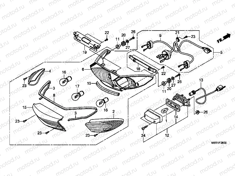 F-28 REAR LAMP