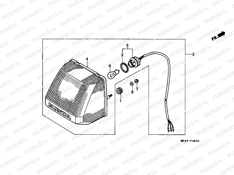 F-28 REAR LAMP
