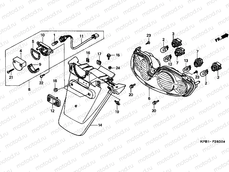 F-28 REAR LAMP / REAR FENDER