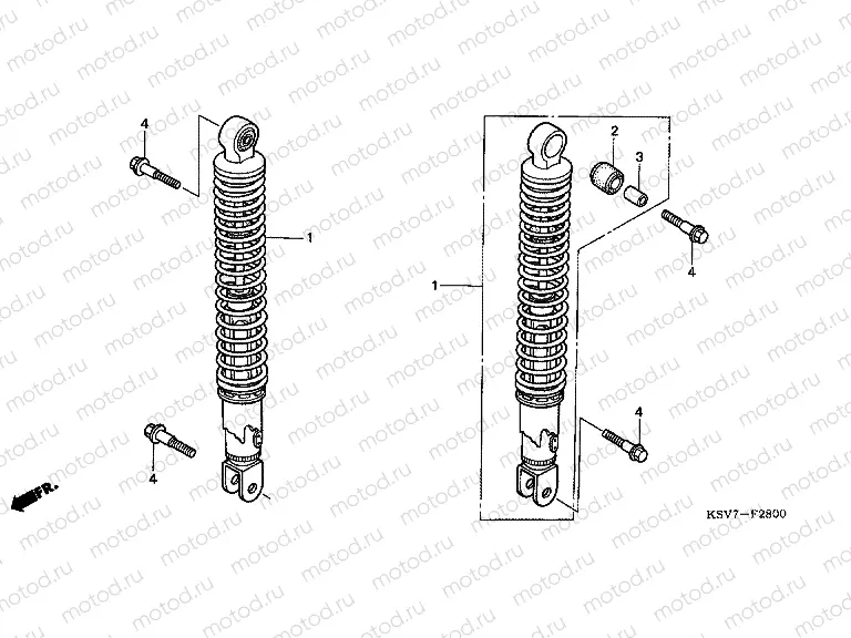 F-28 REAR SHOCK ABSORBER