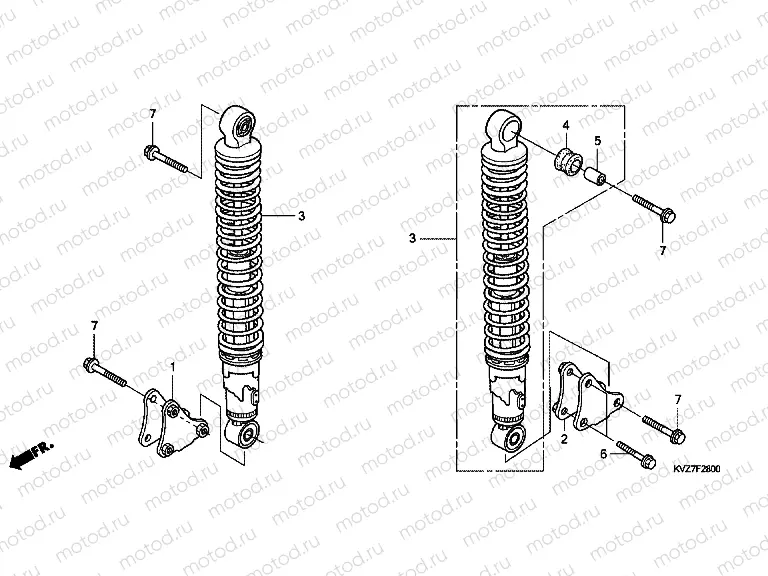 F-28 REAR SHOCK ABSORBER
