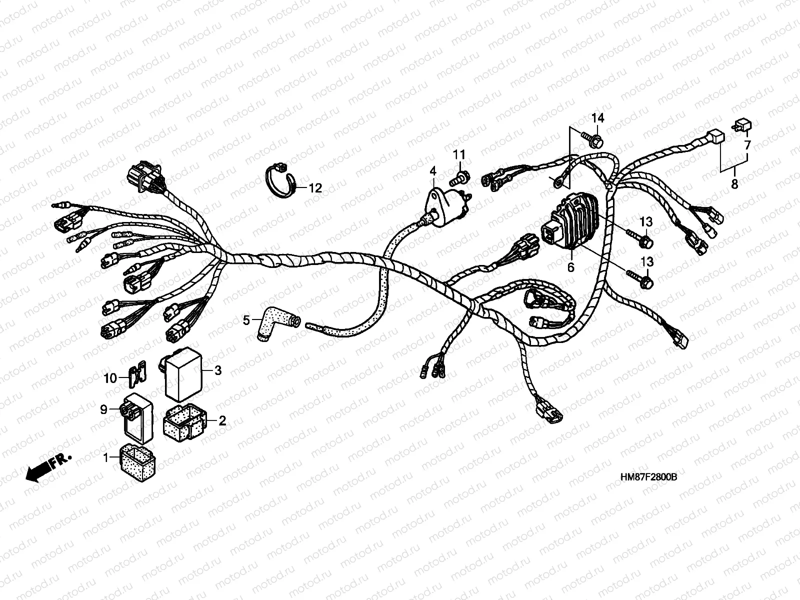 F-28 WIRE HARNESS(TRX250TM)