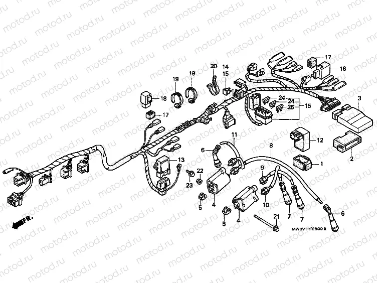 F-28 WIRING HARNESS