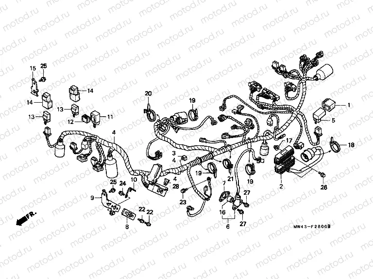 F-28 WIRING HARNESS