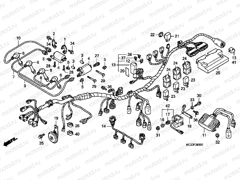 F-28 WIRING HARNESS