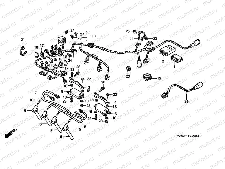 F-28 WIRING HARNESS