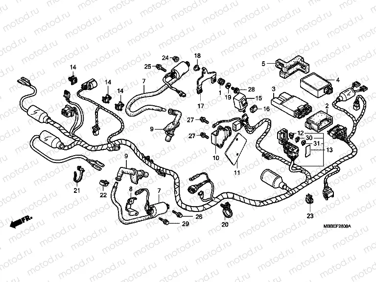 F-28 WIRING HARNESS