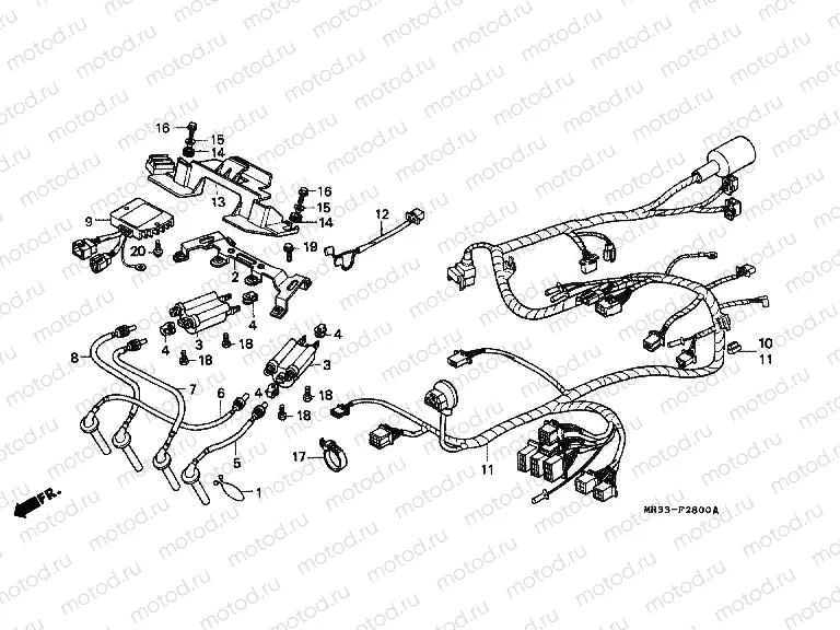 F-28 WIRING HARNESS