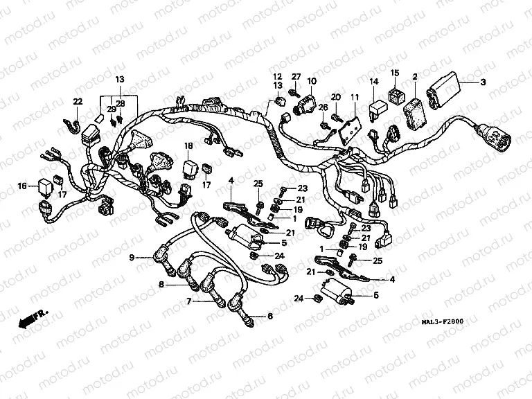 F-28 WIRING HARNESS