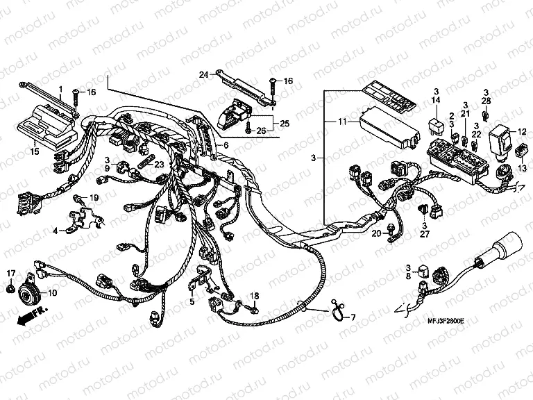 F-28 WIRING HARNESS