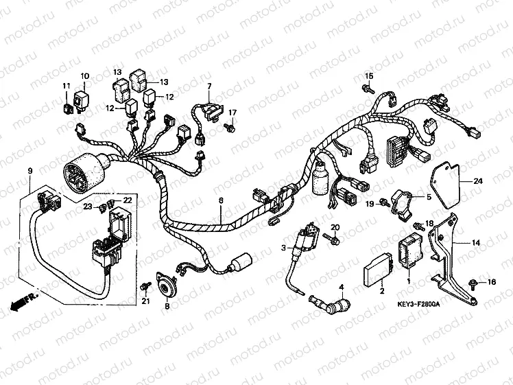 F-28 WIRING HARNESS