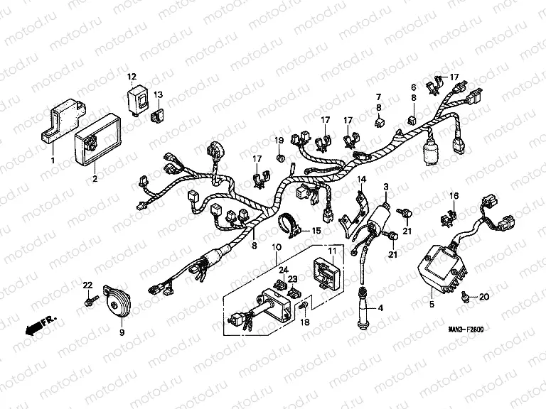 F-28 WIRING HARNESS / IGNITION COIL