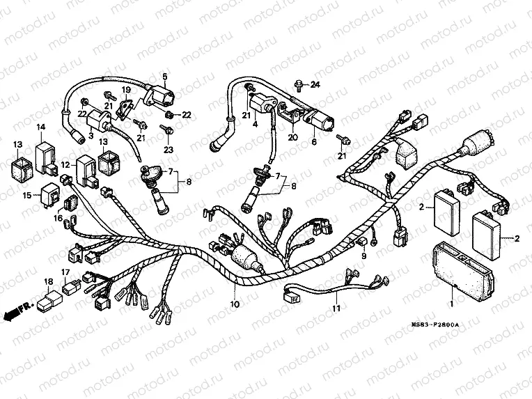 F-28 WIRING HARNESS / IGNITION COIL