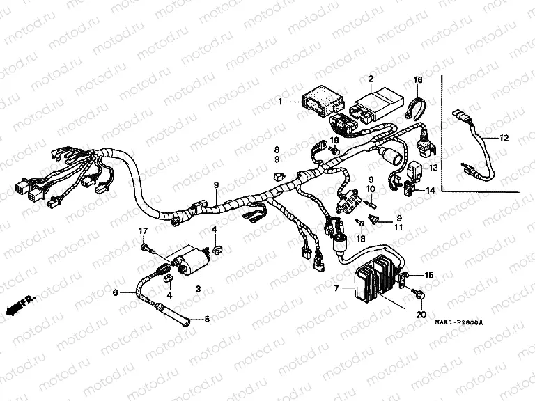 F-28 WIRING HARNESS / IGNITION COIL