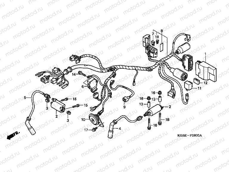 F-28 WIRING HARNESS / IGNITION COIL