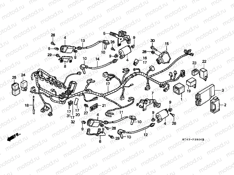 F-28 WIRING HARNESS (VFR750FL / FM / FN / FP)