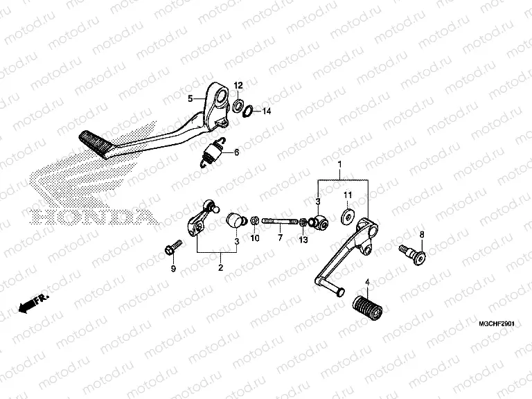 F-29-1 PEDAL (CB1100CA / CAD / NA / NAD)