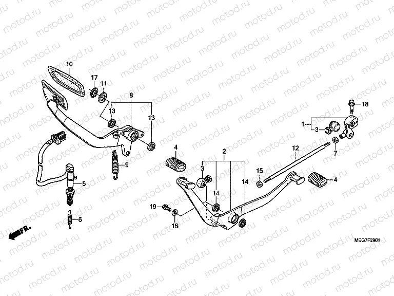 F-29-1 PEDAL (VT750CS-KO)