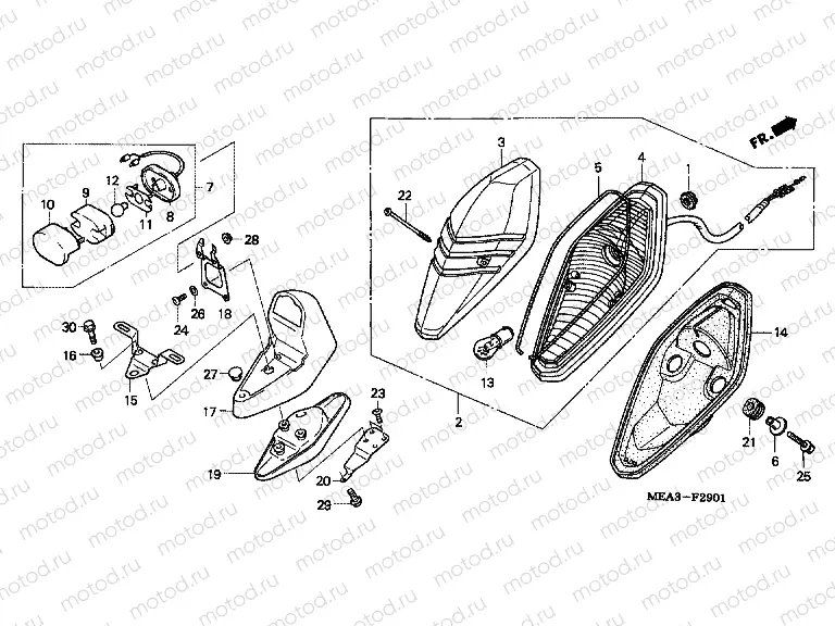 F-29-1 TAIL LAMP (E / ED / EK / F / U)