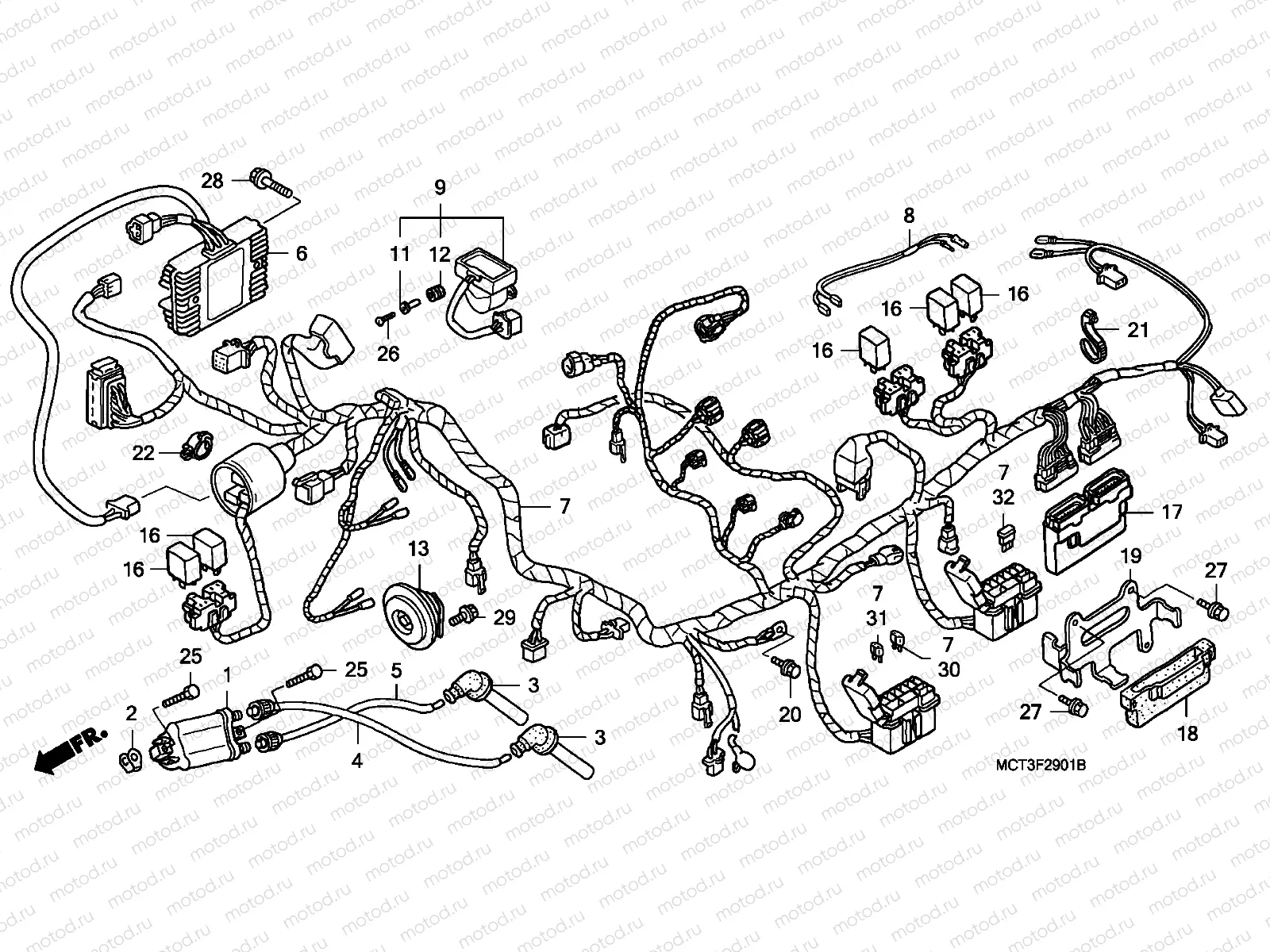 F-29-1 WIRE HARNESS (FJS600A3/A4/A5)