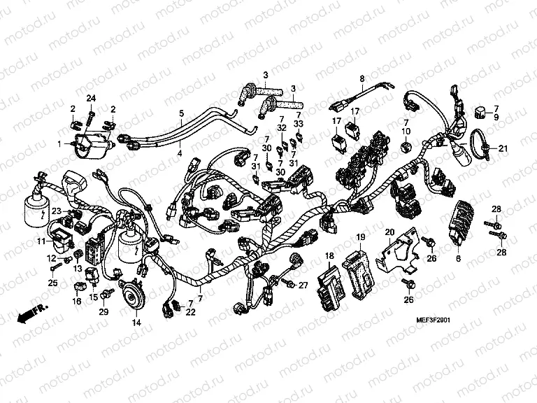 F-29-1 WIRING HARNESS (FJS400D9 / FJS400A)