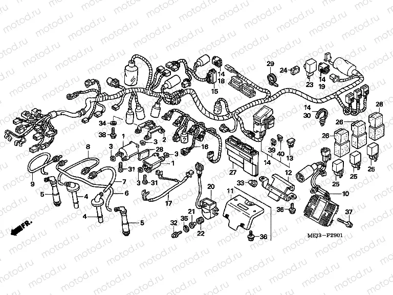 F-29-1 WIRING HARNESS / IGNITION COIL (CB1300 / A)