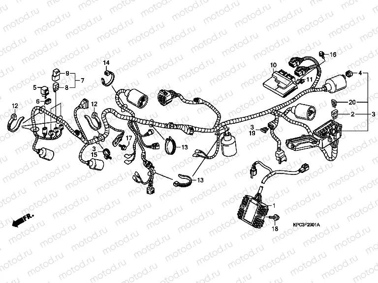 F-29-1 WIRING HARNESS (XL125V7 / 8)