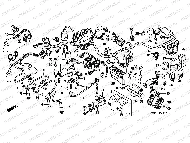 F-29-2 WIRING HARNESS / IGNITION COIL (CB1300S / SA)