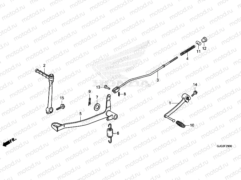 F-29 BRAKE PEDAL/KICK STARTER ARM
