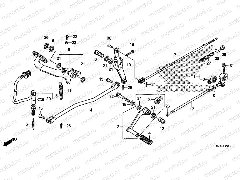 F-29 PEDAL (VT750CS / C2B / C2S / C)