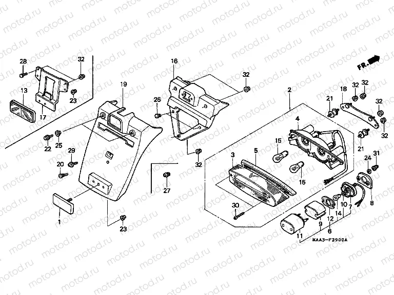 F-29 REAR LAMP (VT1100C)