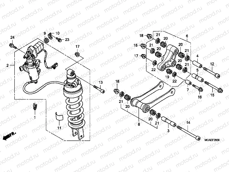 F-29 REAR SHOCK ABSORBER