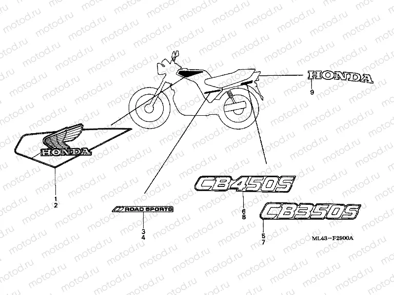F-29 STRIP / SIGNAL (CB350SG / CB450SG)