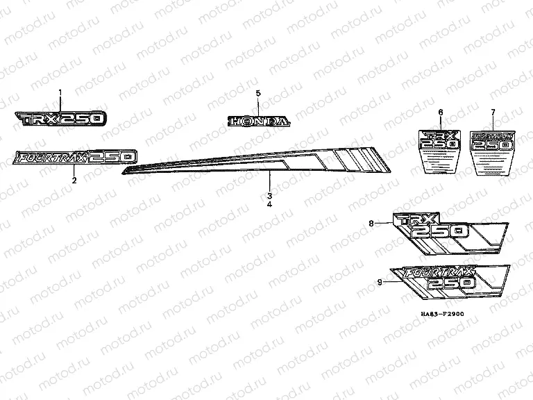 F-29 STRIP (TRX250F)