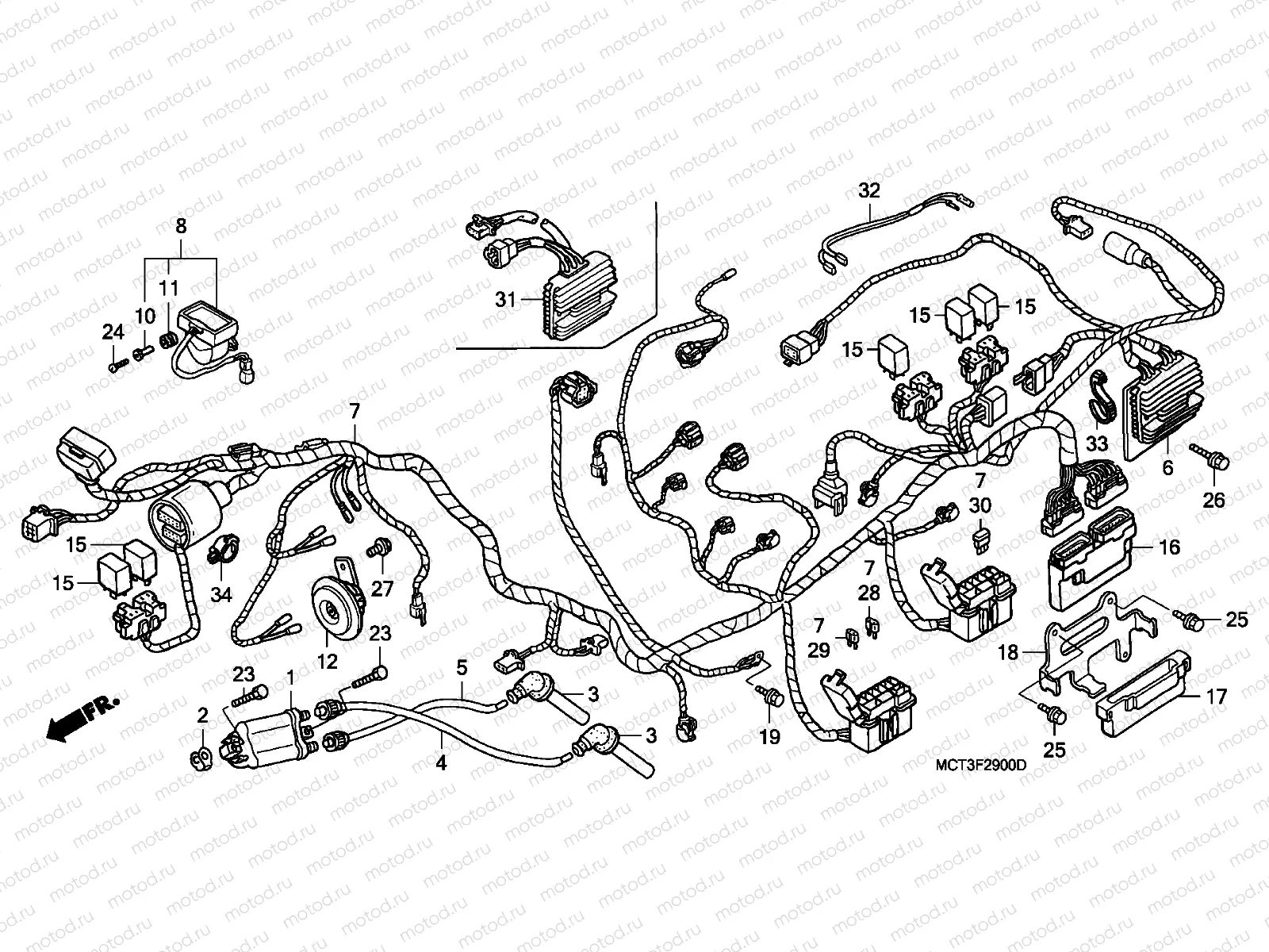 F-29 WIRE HARNESS (FJS6001 / 2 / D3 / D4 / D5)