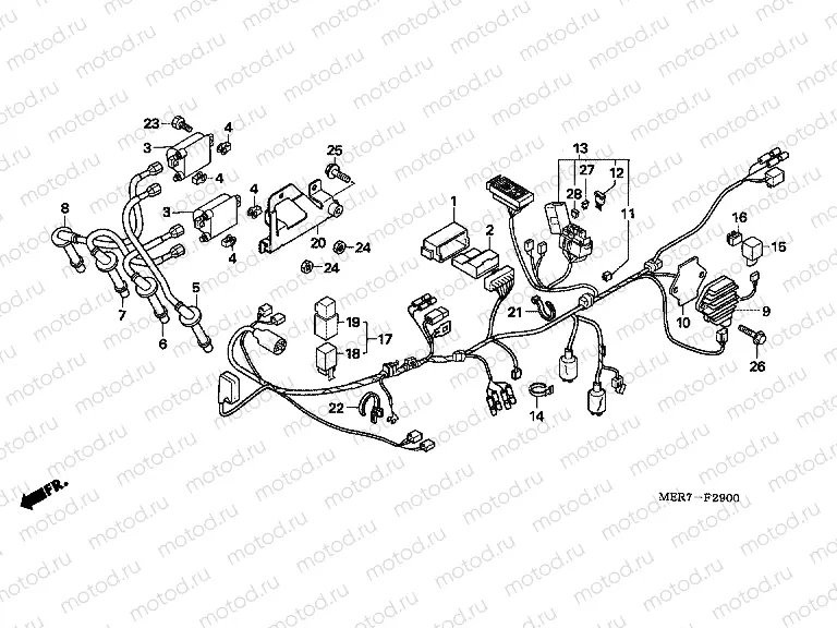 F-29 WIRING HARNESS (CBF600S6 / SA6)