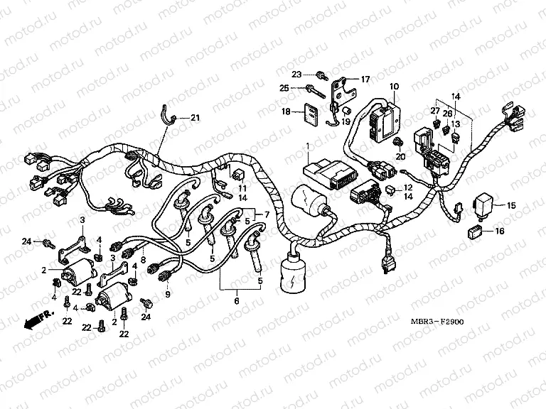 F-29 WIRING HARNESS / IGNITION COIL