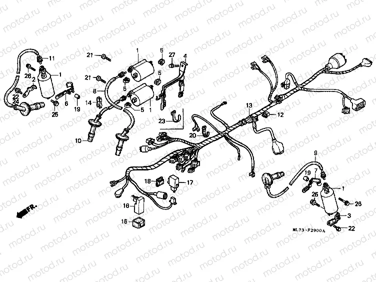 F-29 WIRING HARNESS / IGNITION COIL
