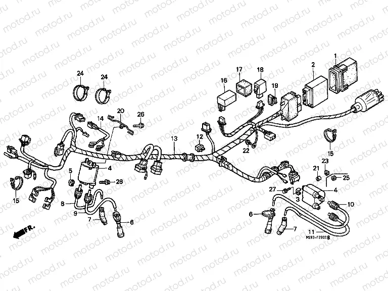F-29 WIRING HARNESS (NTV600J / K / 650J / K / L)